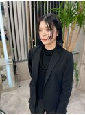 切りっぱなしボブ☆ネイビー☆