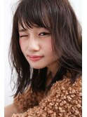 【ダークトーンでお洒落】アッシュブラウン×ゆるっとミディアム