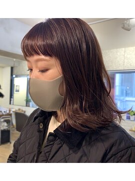 カールム(carlm) 【天神・今泉ｃａｒｌｍ/上川美幸】ロブヘア×ピンクベージュ