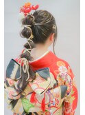 金箔と水引が可愛い紐アレンジ