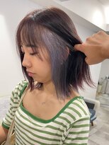 キャパ セントラル 天神 大名店(CAPA central)&nbsp;外ハネボブ　インナーパープル　ラベンダーカラー