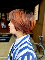 カフェアンドヘアサロン リバーブ(cafe&hair salon re:verb) スライシングハイライトオレンジ