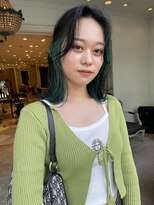 シラフ(SHIRAF)&nbsp;インナーカラー×green