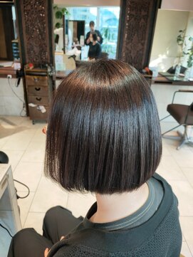 ヘアリゾート粋 ティガ 池袋店(tiga) ショートボブ/ストレート/シアーココアブラウン