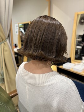 ヘアサロン ナノ(hair salon nano) 切りっぱなしボブ/肩上ショート/ベージュ/透明感/20代/30代