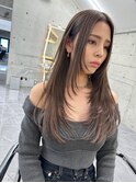 韓国ヘアーハッシュカットレイヤーカットグレージュブリーチ無し