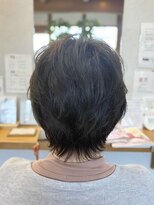 ギャロップヘアー ショートウルフ×白髪ぼかしオリーブグレージュカラー