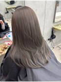 明るめオリーブ×レイヤーカット