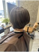 ショート ハイライト ショートボブ くびれショート