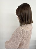 ミニボブ/ストレート仕上げ/切りっぱなし/顔周りレイヤー/艶髪