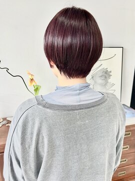 ヘアー アイス 御器所本店(HAIR ICI) ブリーチなし暖色カラー髪質改善カラーピンクパープル艶髪