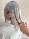 韓国風くびれヘア◎ホワイトカラー×エアリーミディ20代所沢