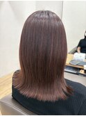 髪質改善×ピンクベージュカラー