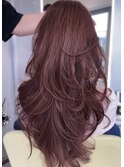 【juu./星ヶ丘】ボルドー×レイヤーワンカールパーマ