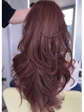 ユー(juu.) 【juu./星ヶ丘】ボルドー×レイヤーワンカールパーマ