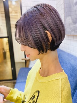 マノ 千歳烏山(MaNO) 〈a18〉ショート韓国ボブハイライト髪質改善ブリーチ前髪20.30代