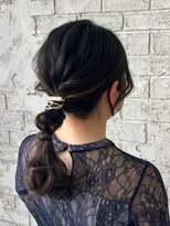 プライズ 池袋店(prize)&nbsp;ローポニーアレンジ ヘアセット 池袋 ヘアメイク