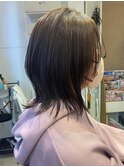 顔まわりプチウルフ×オリーブブラウン