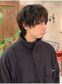 メンズマッシュ マッシュウルフ メンズストレート メンズヘア