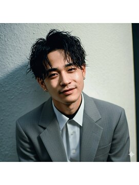 アンサ 長岡天神店(ANSA) アップバング×縦落ちパーマ