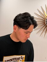 メゾンフォーメン 心斎橋店(Maison for men) ニュアンスパーマ テーパーフェード ビジネススタイル