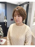 大人かわいい小顔韓国丸みショート