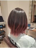 グラデーション×ピンクベージュ