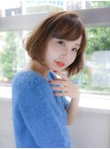 ゆるふわウェーブ ショートボブ 流しバング ★★