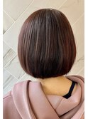 ピンクベージュマシュマロボブ　Zina CENTRAL出口