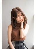 大人可愛いくびれミディアム/シアーグレージュ/20代30代40代
