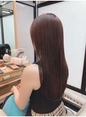 《era》ラズベリーブラウン　艶ツヤストレートロング　みわ