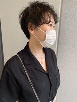 フロート 小阪店(float) マニッシュショート_マロンベージュ Aラインボブ かきあげ