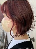 大人可愛い小顔くびれミディアムボブウルフ10代20代30代