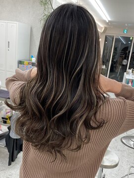 キノ(kino) たっぷりハイライトグレージュコントラストハイライト