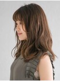 三軒茶屋_レディース_コテ巻き_ナチュラル_セミロング_パーマ
