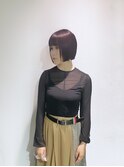 ピンクラベンダーのぷつっとボブ【吉祥寺】