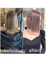 トルネード(TORNADO)&nbsp;海外へア 外国人風 クリーミーベージュ 切りっぱなしボブM228