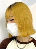 ハニーブロンドイエロー[新宿駅/イメチェン/チェリーブラウン]