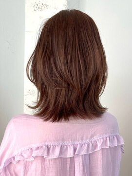 アイティー バイ アルバム 中野店(IT by ALBUM) ミディアムウルフ_マチルダボブピンクベージュ_ba464391