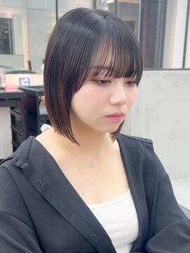 ロンドシエル 横浜(Lond ciel) 前髪×小顔顔まわり×切りっぱなしボブ【横浜モード/沼座】