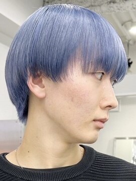 ウィコ 新宿(WICO) ペールブルーメンズカラー[新宿駅/イメチェン/ハッシュカット]