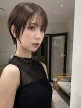 フレームプラス なんば駅前店(FRAME+) 大人ショートボブカット前髪ありマッシュショート　【なんば】