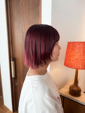 ベンティ(venti) 【VENTI有山】ボブ×フェイスレイヤー×レッド