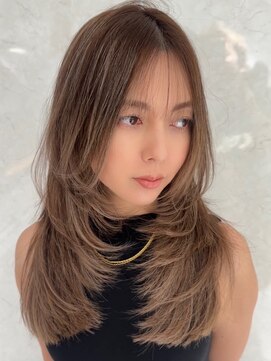 ヘアーサロングランデ(HAIR SALON GRANDE) ハイライトカラーミルクティーベージュレイヤーカット