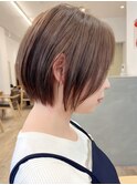 【Say.福岡】丸みショート×サイドバング×アッシュベージュ