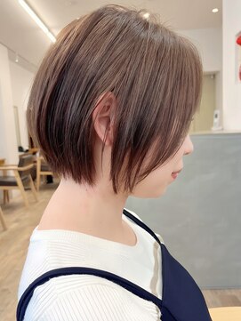 セイドット フクオカ(Say.FUKUOKA) 【Say.福岡】丸みショート×サイドバング×アッシュベージュ