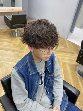 アレス バイ シカ 神戸三宮元町店(ALLES by Cica) メンズ波巻きスパイラル無造作マッシュ