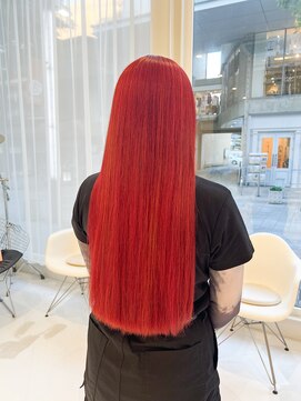 ハイブ 金沢(Hive) 10代20代ブリーチハイトーン赤髪レッドカラー