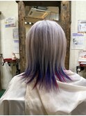 #デザインカラー #インナーカラー #ブルー #ピンク