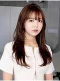 天神大名今泉くびれレイヤーウルフ顔まわりカット韓国風巻き髪